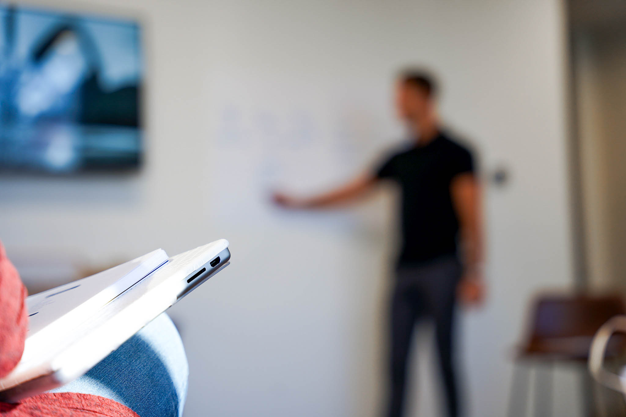 Professional presentation with tablet